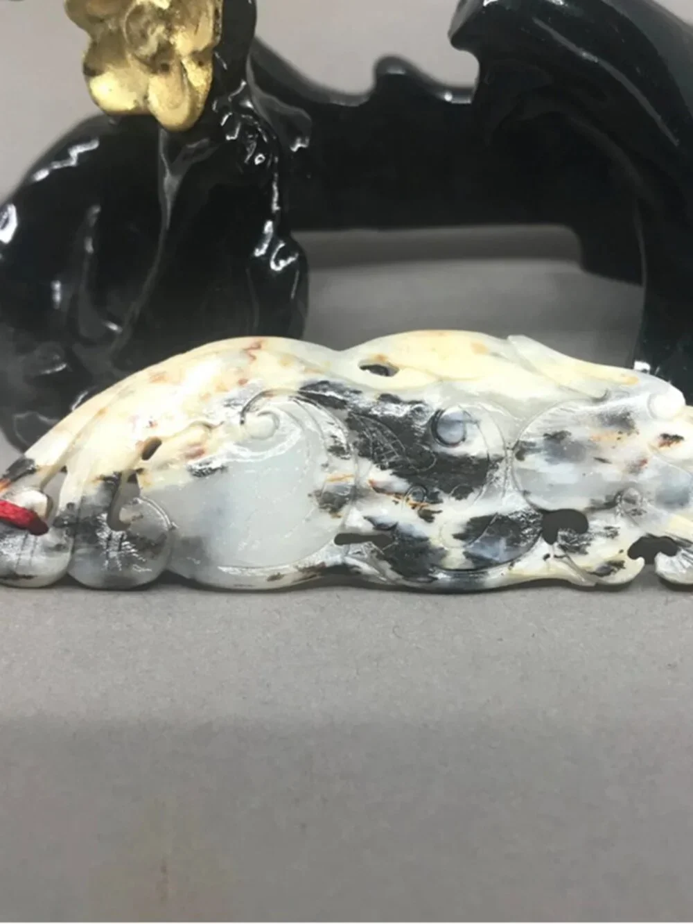Vintage Chinese Hetian Jade Fortune Beast Pendant
